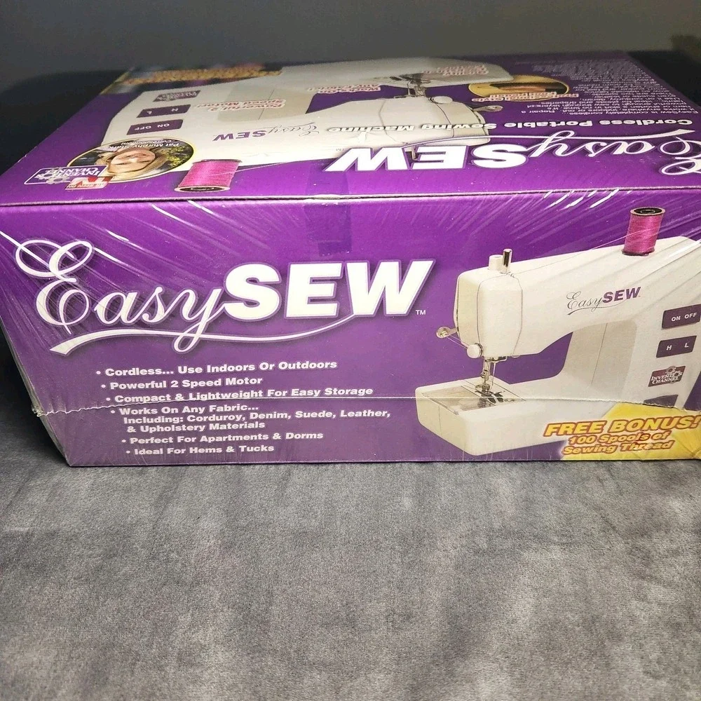 Easy Sew Cordless Portable Sewing Machine NIB  Foot Pedal, Lockstitch 2-Speed